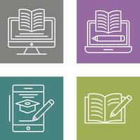 Digital Learning and Written Icon vector