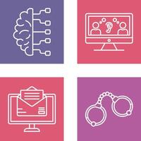 Brain and Listening Icon vector