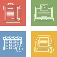 Contract and Question Icon vector