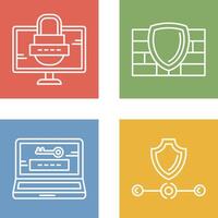 Password and Firewall Icon vector