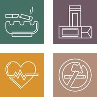 Broken Cigarette and Chewing Gum Icon vector