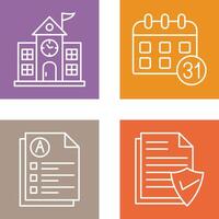 University Campus and Calendar Icon vector