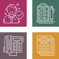 Hire and Check List Icon vector