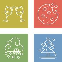 Wine and Cookie Icon vector