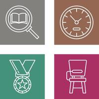 Search and ClockSnack and Money Icon vector