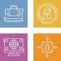 Briefcase and User Icon vector