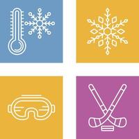 Snow Flake and Cold Icon vector