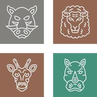 Sheep and Boar Icon vector