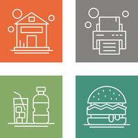 House and Printer Icon vector