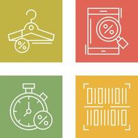 Hanger and Magnifying Glass Icon vector