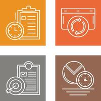 Time Management and Refresh Icon vector