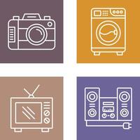 Digital Camera and Washing Icon vector