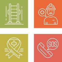 Ladder and Support Icon vector