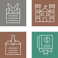 Bunny and Castle Icon vector