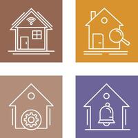 Search and Smart Home Icon vector