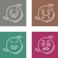 Loughing and Unhappy Icon vector