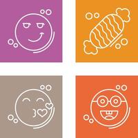 Smirk and Candy Icon vector
