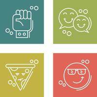 Fist and Chatting Icon vector