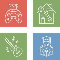 Game Controller and home repair Icon vector