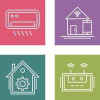 Air Conditioner and Home Automation Icon vector