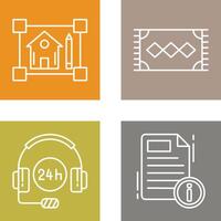 blueprint and rug Icon vector