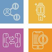 share and smartwatch Icon vector