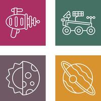 laser gun mars rover Icon vector