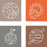 earth and eclipse Icon vector