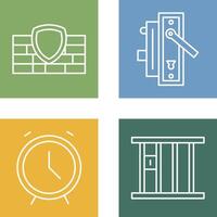 Firewall and Door Handle Icon vector