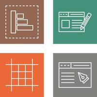 Object Alignment and Web Page Icon vector