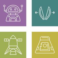robot and playload Icon vector
