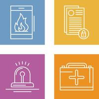 Fire and Privacy Icon vector