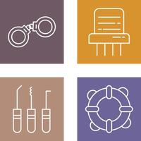 Handcuffs and Paper Shredder Icon vector