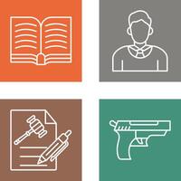 Book and Judge Icon vector