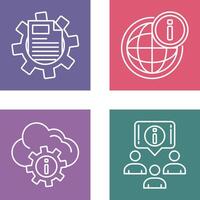 cogwheel and world Icon vector