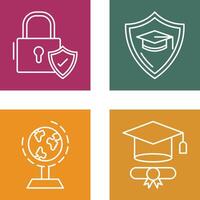Secure and Education Icon vector