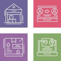 warehouse and delivery Icon vector