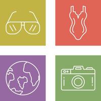 Sun Glasses and Swim Icon vector