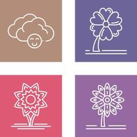 Cloudy and Clover Icon vector