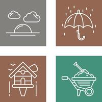 Sunshine and Raining Icon vector