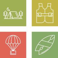 Tent and Life Icon vector