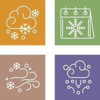 Snowy and Calender Icon vector