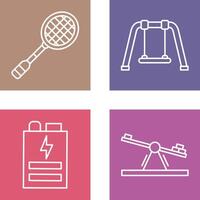 Racket and Swing Icon vector