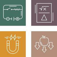 Electrical Circuit and Formula Icon vector