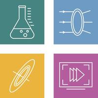 Refraction and beaker Icon vector