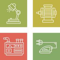 Desk Lamp and ELectric Motor Icon vector