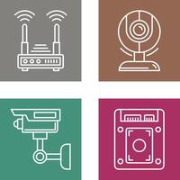 Router and Web Cam Icon vector