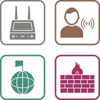 router and signal Icon vector
