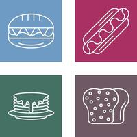 Sandwich and Hotdog Icon vector