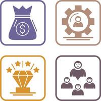 Money Bag and Management Icon vector